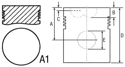734460M91 Tłok sworzeń, MASSEY FERGUSON 734460M91 PERKINS PER81512