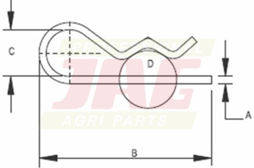 JAG98-0138 Zawleczka sprężysta 4 mm
