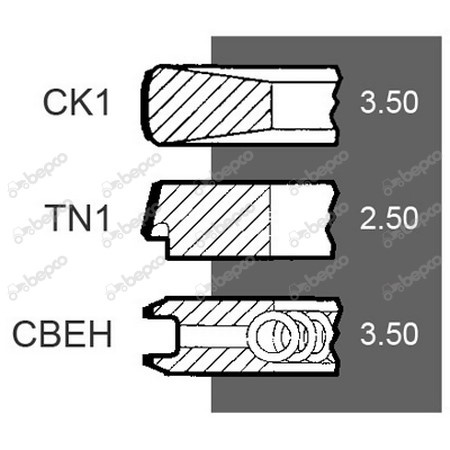 4222136M91 Pierścienie tłokowe