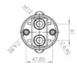 Wyłącznik prądu masy 1000A 12/24V, ZETOR 59115724 60115723