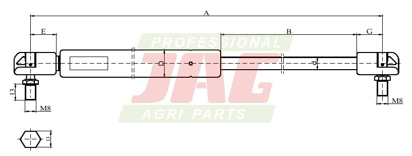 JAG99-1082 Siłownik gazowy