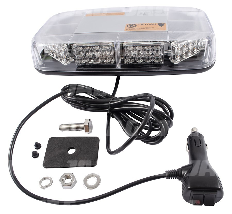 JAG96-0086 Lampa Błyskowa 80 LED, 27W, 12-24V pomarańczowa/ magnes JAG