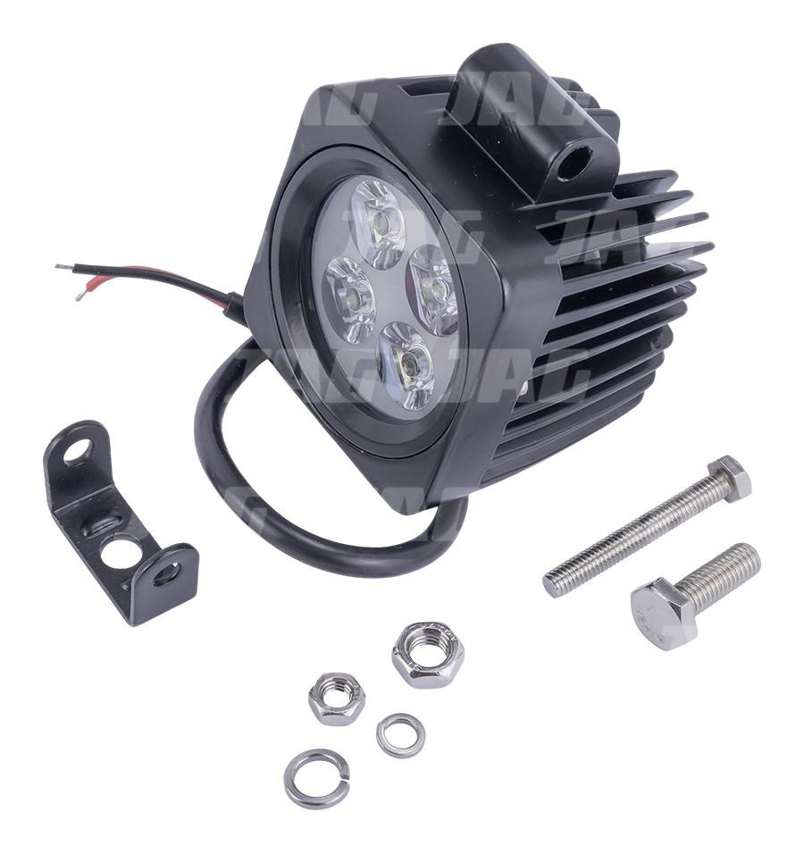 JAG96-0016 Lampa robocza LED, 12W, 10-30V, 4 EPISTAR LEDx3W, FLOOD, Kwadratowa JAG