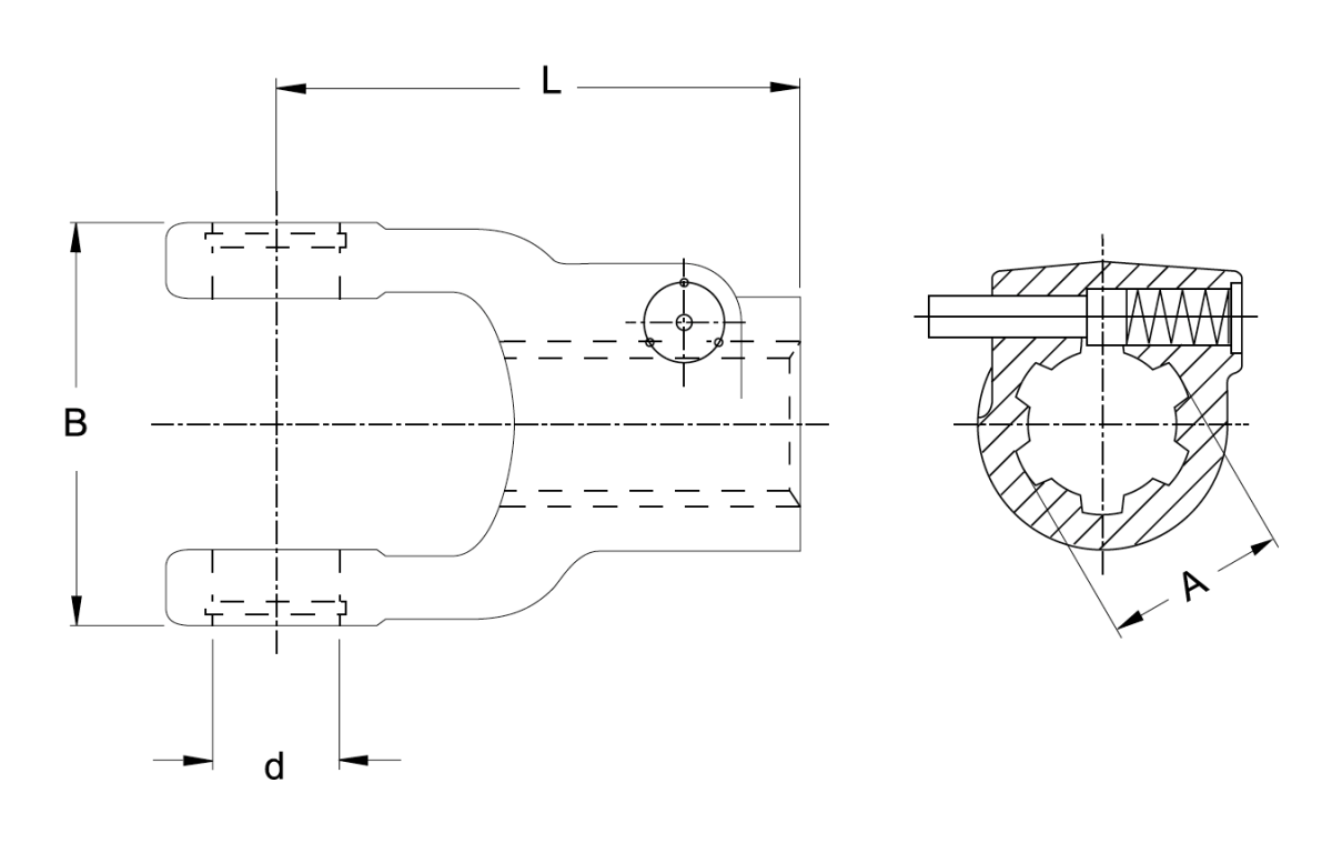 1019522 Widłak zewnętrzny Walterscheid (35.18.02)