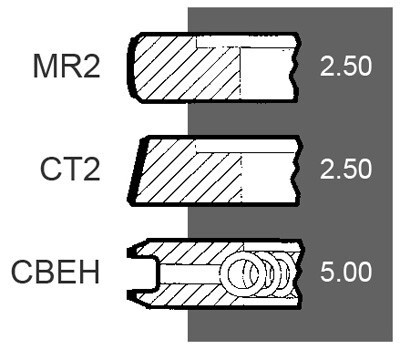 JAG99-0139 Pierścienie tłokowe MF690 (3 ring)