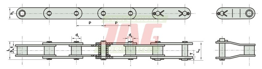 38.4RSDJ2A Łańcuch 80 rolek 3,07 mb ROLLON-SOLID