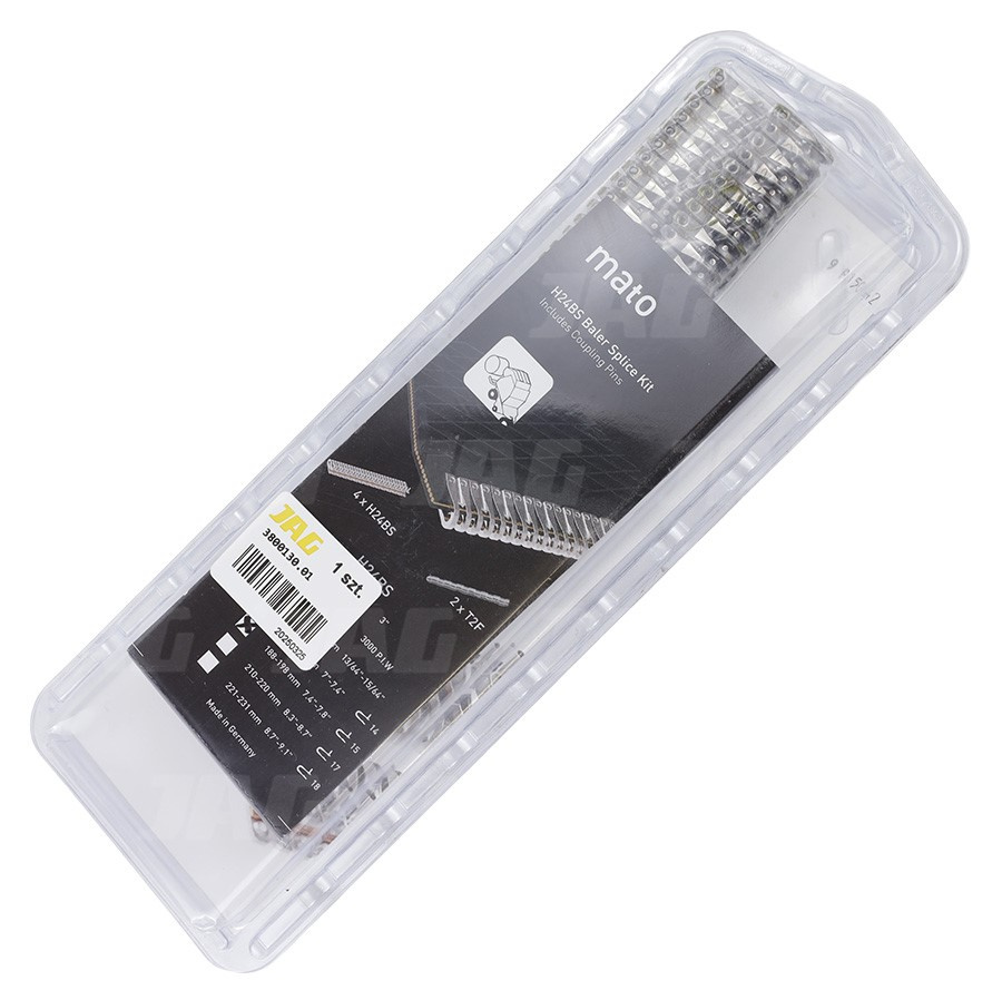 Łącznik pasa młotkowy H24BS/4-15/T2F175mm (gr.5-6mm )Blister2kpl, JOHN DEERE DC45799 (E86147 + AE53298)