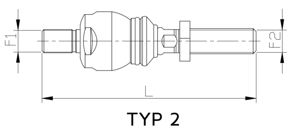 AL161341 Przegub siłownika, JOHN DEERE AL161341 DANA SPICER 733.24.450.02