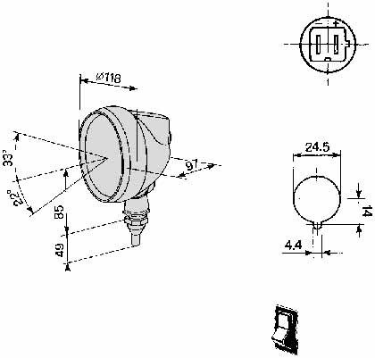 05.155.000.01 Halogen przedni COBO