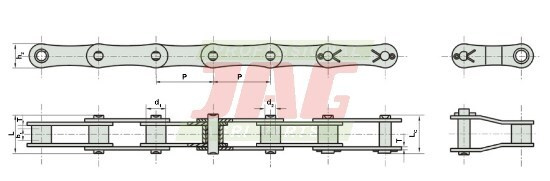 JAG59-0034 Łańcuch 4 rolki ROLLON-SOLID, KRONE 009220100 00 922 010 0