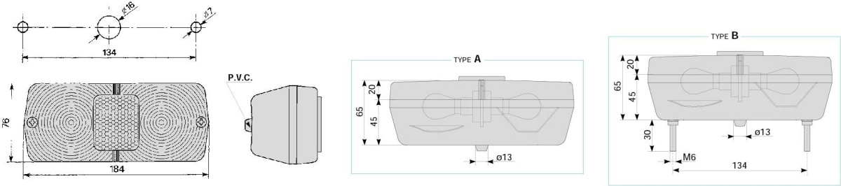 3476047M91 Lampa zespolona tylna COBO