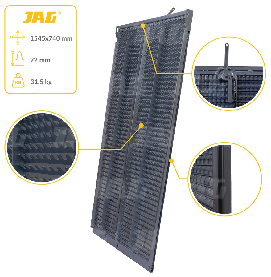 DQ21313 Sito żaluzjowe górne, lamela-22mm Premium, JOHN DEERE DQ21313
