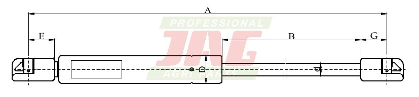 JAG99-1035 Siłownik gazowy JAG, DEUTZ FAHR 04415239