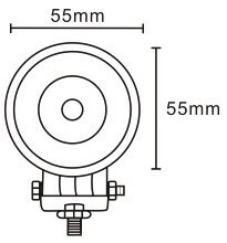 JAG96-0023 Lampa robocza LED, 10W, 10-30V, 1 CREE LEDx10W, SPOT, Okrągła JAG