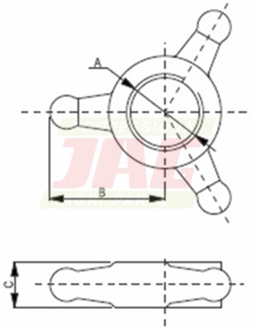 JAG98-0636 Nakrętka kontrująca gwiazdowa, GRANIT PARTS 20012176