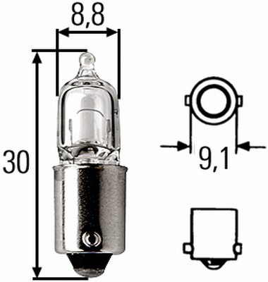 Żarówka 12V 20W-H20W-BA9S HELLA