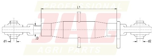 JAG98-0011 Łącznik górny, M30X3,5 kat.2-2