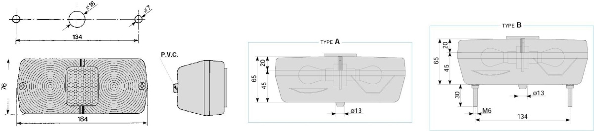 3476047M91 Lampa zespolona tylna COBO