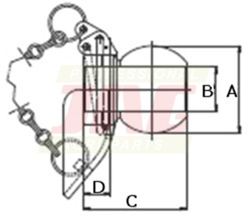 JAG98-0112 Kula z kołnierzem kat. 3-2, URSUS 64/90-393/9 64903939
