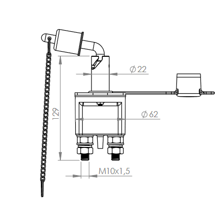 Wyłącznik prądu masy 2500A 12/24V, SCANIA 621730 VOLVO 240315