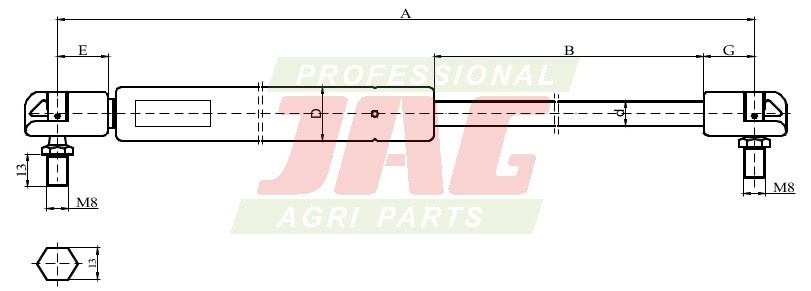 JAG99-1103 Siłownik gazowy