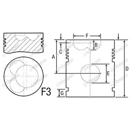 K944573 Tłok ze sworzniem, DAVID BROWN K944573 20944573