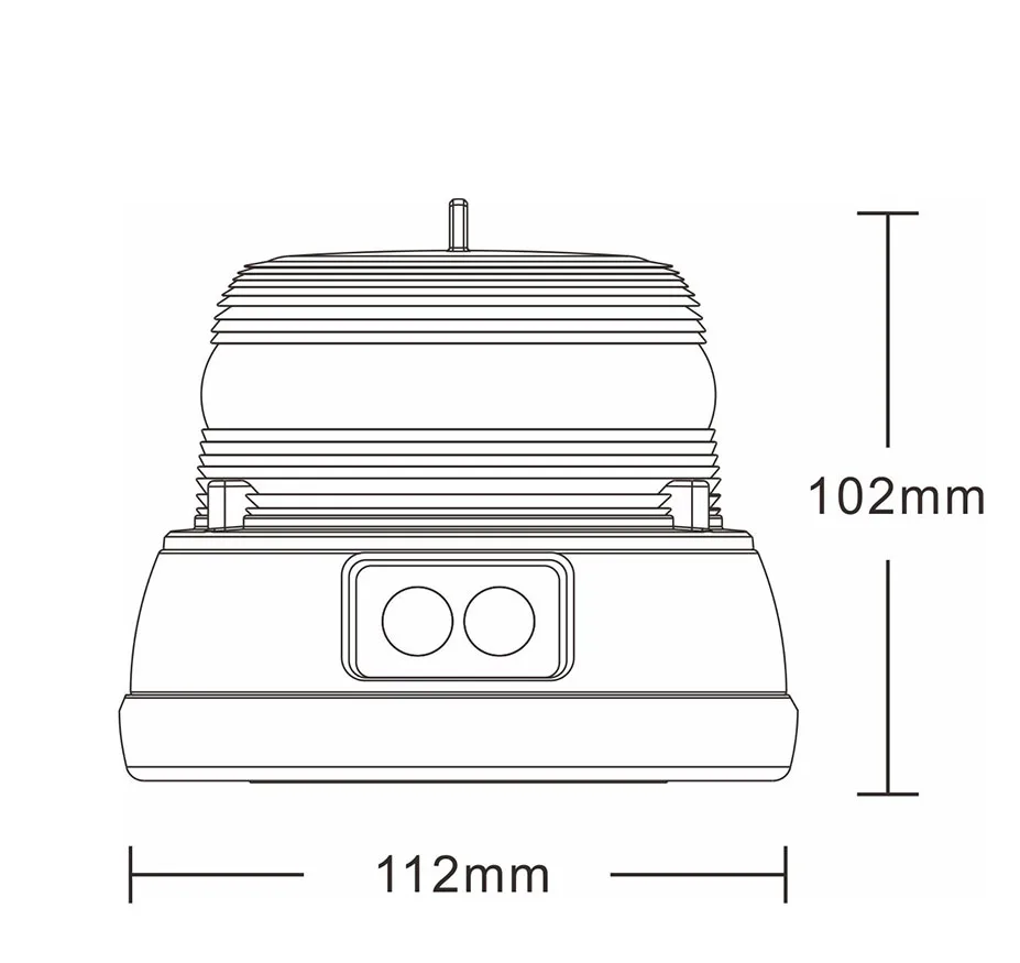 JAG96-0097 Lampa Błyskowa JAG, 16 LED, 2x bateria 9V, mocowanie na magnes