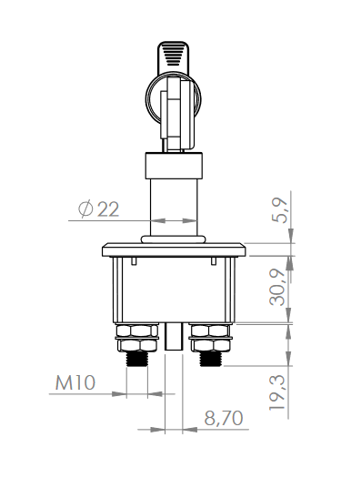 Wyłącznik prądu masy 2500A 12/24V