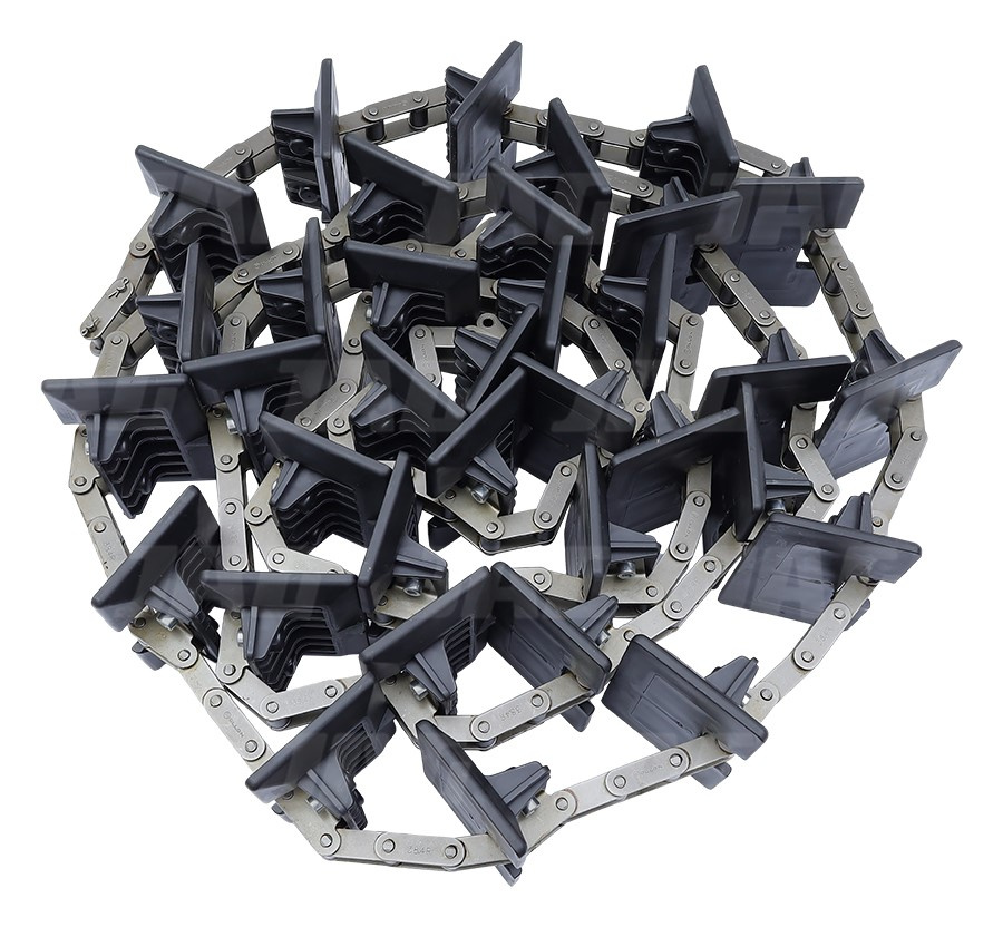 JAG04-0388 Przenośnik łańcuchowy kompletny (łopatki plastikowe) JAG, CLAAS 0005417820 0006015960