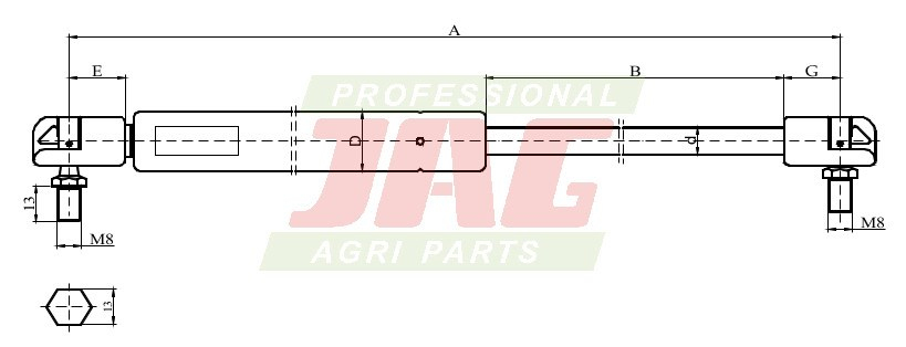 JAG99-1088 Siłownik gazowy