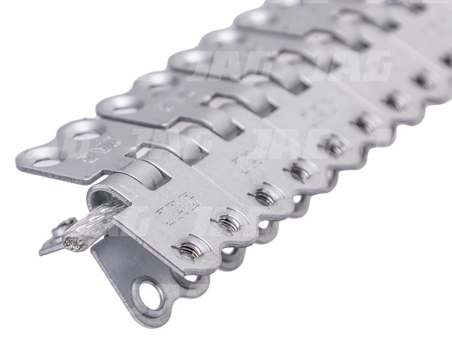 Złączka pasa ze stali ocynk (komplet z drutem i śrubami) MS25 JAG