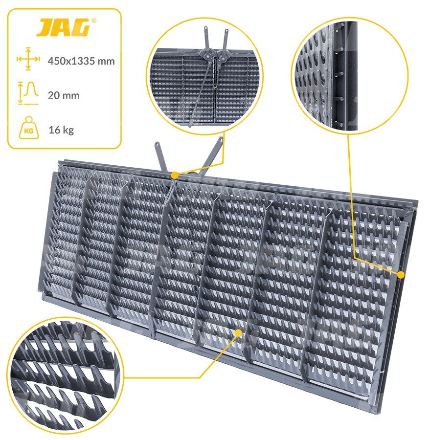 AZ43467 Sito żaluzjowe końcowe, lamelka-20mm Premium, JOHN DEERE AZ43467