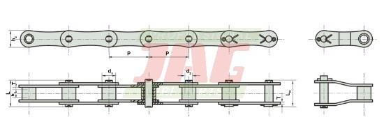 JAG59-0034 Łańcuch 4 rolki ROLLON-SOLID, KRONE 009220100 00 922 010 0