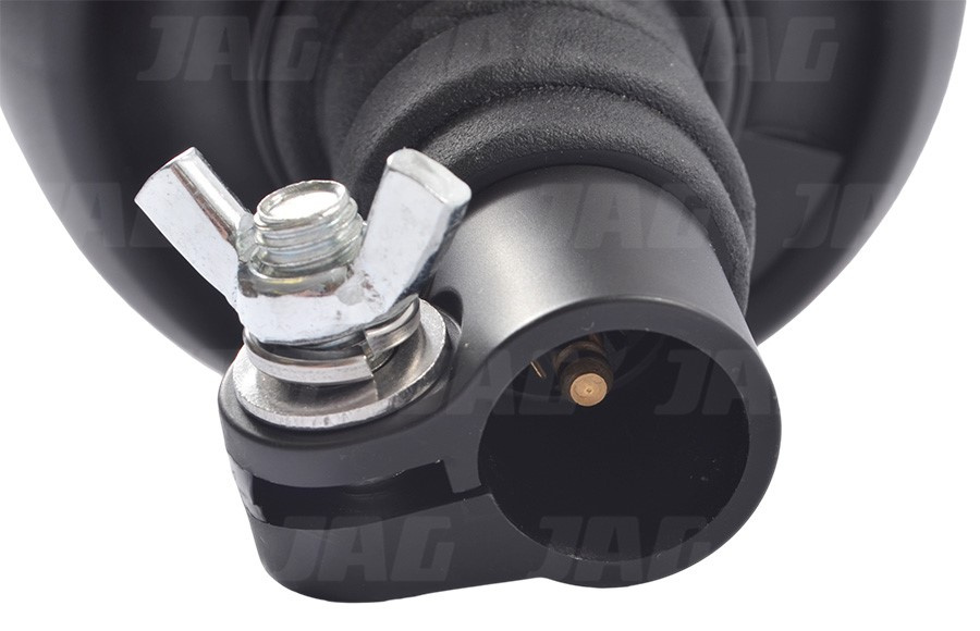 JAG96-0093 Lampa Błyskowa, 60 LED SMD, 12-24V, R10, Uchwyt na elastyczny trzpień, błysk obrotowy 360° / błysk przerywany JAG