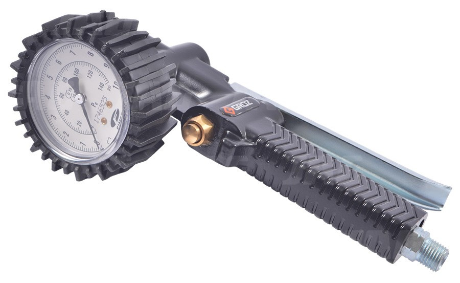 JAG90-0103 Pistolet do pompowania kół z manometrem analogowym GROZ
