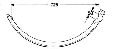 JAG51-0017 Iglica stalowa JAG PREMIUM, CNH 80554657 AGRICOLA 59.007A