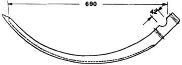 JAG51-0008 Iglica stalowa JAG PREMIUM, JOHN DEERE AE37764 BP1607