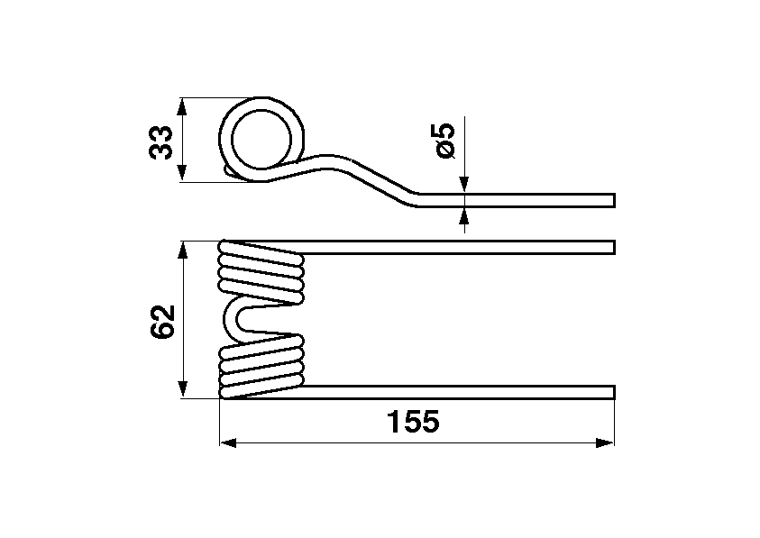 JAG57-0037 Sprężyna podbieracza, KRONE 009381180 009382750