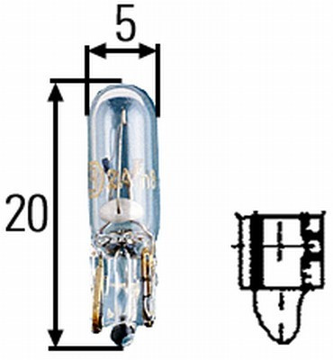 Żarówka 12V2.3W-W2.3W-W2X4.6D HELLA