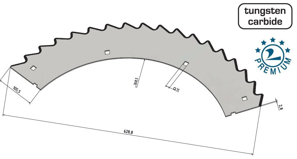 498878 Nóż zrywacza MWS Germany