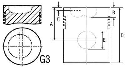 JAG99-0413 Tłok sworzeń, MASSEY FERGUSON 738249M91