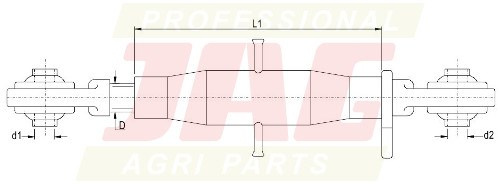 JAG98-0001 Łącznik górny, M22X2,5 ,kat.1-1