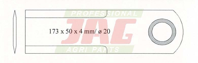 JAG01-0091 Nóż sieczkarni RADURA, CLAAS 0007368720 0005538602