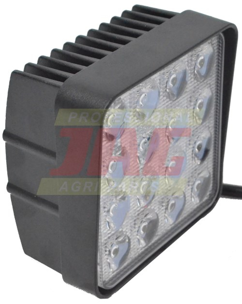 JAG96-0008 Lampa robocza LED, 48W, 10-30V, 16 EPISTAR LEDx3W, SPOT