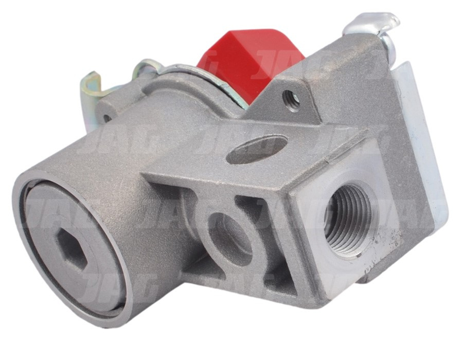 DC214640 Złącze pneumatyczne z zintegrowanym filtrem czerwone M16X1,5