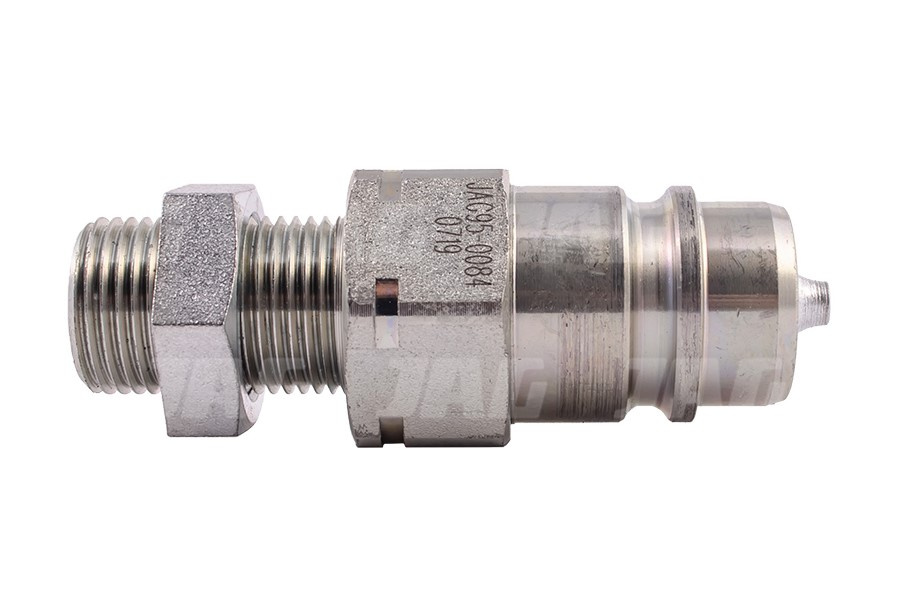JAG95-0084 Szybkozłącze hydrauliczne grzybkowe-wtyczka grodziowa z gwintem zewnętrznym, DN12,5, M18X1,5, 12L, ISO7241-A