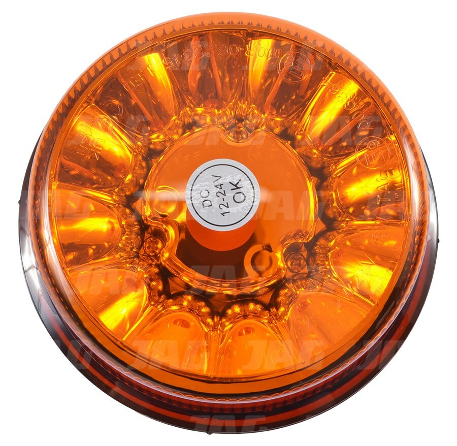 JAG96-0062.01 Lampa Błyskowa JAG- LED, 12-24 V 12x1W Uchwyt na elastyczny trzpień, UFO