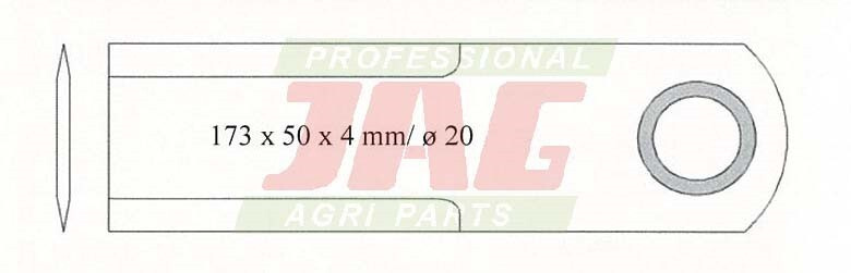 JAG01-0091 Nóż sieczkarni RADURA, CLAAS 0007368720 0005538602