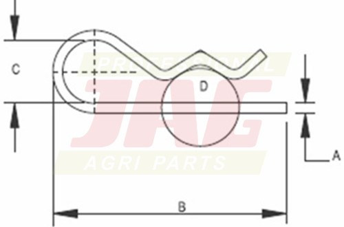 JAG98-0139 Zawleczka sprężysta 5 mm