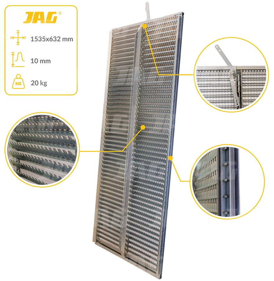 JAG05-0432 Sito żaluzjowe ocynk dolne, lamela-10mm JAG PREMIUM, CLAAS 0007564620